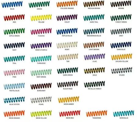 Eco-friendly  Plastic Spiral PVC Plastic Coil Binding Recycled Filament