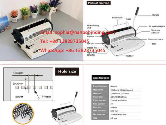 4mm Square Hole Wire 3/1 Manual Punching Machine